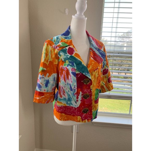 Veste Nygard Taille 10 – Blanche à Motifs Floraux, Neuve Avec étiquettes